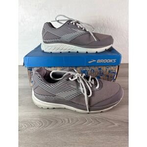 Brooks Addiction Walker Suede Gray White Women's‎ Walking Shoe 10.5 2E X-Wide